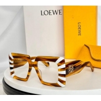 Best Price Loewe Sqaure Sunglasses with Stripes LW40090 Beige/Clear 2024