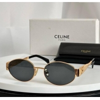 Inexpensive Celine Triomphe Sunglasses CL40235U 05 Black/Gold 2025