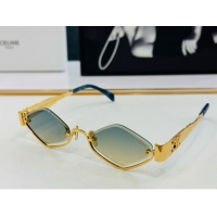 Best Price Celine Triomphe Sunglasses CL42117U 16 Blue/Gold 2025