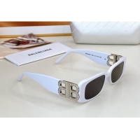 Well Crafted Balenciaga Sunglasses with Strass BB0096 White 2024