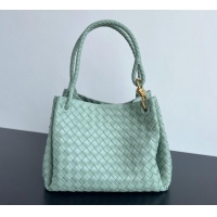 Luxury Classic Bottega Veneta Large Parachute Shoulder Bag in Intrecciato Leather 796571 Aloe Green 2025