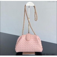 Chic Best Bottega Veneta Small Lauren 1980 Chain Bag in Padded Intrecciato Leather 804038 Cameo Pink 2025