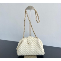 Buy Discount Bottega Veneta Small Lauren 1980 Chain Bag in Padded Intrecciato Leather 804038 Cream White 2025