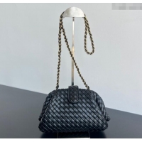 New Fashion Bottega Veneta Small Lauren 1980 Chain Bag in Padded Intrecciato Leather 804038 Black 2025