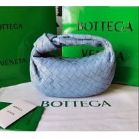 Most Popular Bottega Veneta Mini Jodie Hobo Bag in Intrecciato Lambskin 651876 Lunar Blue 2025