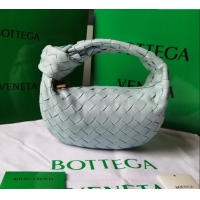 Free Shipping Bottega Veneta Mini Jodie Hobo Bag in Intrecciato Lambskin 651876 Glacier Green 2025