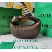 Grade Quality Bottega Veneta Mini Jodie Hobo Bag in Intrecciato Lambskin 651876 Taupe Grey 2025