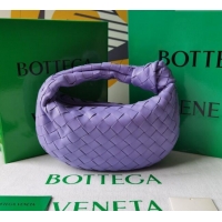 Super Quality Bottega Veneta Mini Jodie Hobo Bag in Intrecciato Lambskin 651876 Wistaria Purple 2025