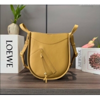 Unique Discount Loewe Hammock Slice bag in shiny calfskin 012412 Sahara Yellow 2025