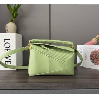 Good Looking Loewe Small Puzzle bag in Embossed calfskin 062324 Light Pear Green 2025