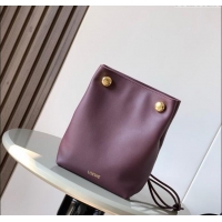 Top Grade Loewe Pebble pouch Mini Bag in smooth calfskin 9092 Dark Burgundy 2025