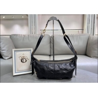 Promotional Dior Small D-Journey Hobo Bag in Crinkled Calfskin 2416 Black 2025