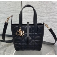 Most Popular Dior Small Toujours Vertical Tote Bag in Macrocannage Calfskin 2835 Black 2025