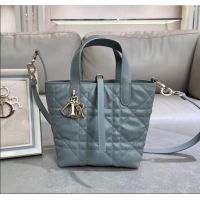 Well Crafted Dior Small Toujours Vertical Tote Bag in Macrocannage Calfskin 2835 Slate Grey 2025