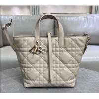 Best Price Dior Medium Toujours Vertical Tote Bag in Macrocannage Calfskin 2836 Powder Beige 2025