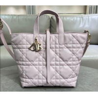 Promotional Dior Medium Toujours Vertical Tote Bag in Macrocannage Calfskin 2836 Pale Pink 2025