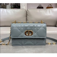 Pretty Style Dior Miss Caro Mini bag in Macrocannage Lambskin M5169 Deep Grey 2025