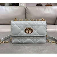 Well Crafted Dior Miss Caro Mini bag in Macrocannage Lambskin M5169 Cloud Grey/Pink 2025