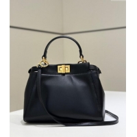 Big Discount Fendi Peekaboo Mini Bag in Soft Lambskin 2590 Black 2025