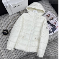 Big Discount Moncler Hoodie Down Jacket 1219 White 2024