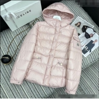 ​Top Grade Moncler Hoodie Down Jacket 1219 Light Pink 2024