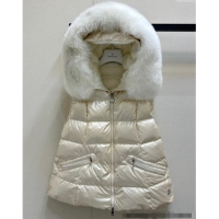 Best Price Moncler Down Jacket Vest 1219 White 2024