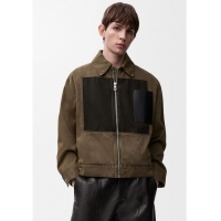 Spot Inexpensive Loewe Jacket In Cotton LE7425 Khaki Green