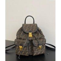 Reasonable Price Fendi Vintage Backpack Bag in FF Fabric 0210 Brown 2025