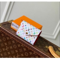 Low Cost Louis Vuitton LV x TM Victorine Wallet in Multicolored Monogram Canvas M14163 White 2025