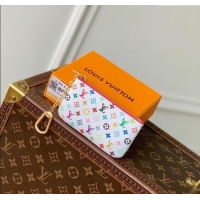 Good Taste Louis Vuitton LV x TM Key Pouch in Multicolored Monogram Canvas M13664 White 2025