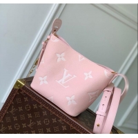 Most Popular Louis Vuitton All In BB Bucket Bag in Embossed Leather M13480 Pink 2025