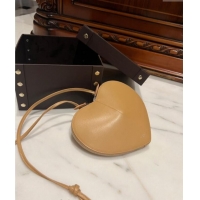 Luxurious Alaia Le Cœur Heart Bag in Calfskin leather 0527 Apricot 2024