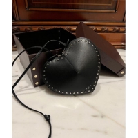 Affordable Price Alaia Le Cœur Heart Bag with Studs 0621 Trim Black 2024