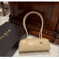 New Fashion Alaia Le Tecket Medium Long Shoulder bag in Leather 0808 Beige 2024