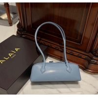 Shop Discount Alaia Le Tecket Medium Long Shoulder bag in Leather 0808 Blue 2024