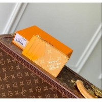 Good Taste Louis Vuitton Coin Card Holder Wallet in Monogram Heritage Canvas M12660 Yellow 2025