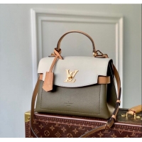 Best Price Louis Vuitton Lockme Ever BB Bag in Soft Grained Calfskin M20797 Green/White 2025