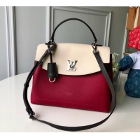 Famous Brand Louis Vuitton Lockme Ever BB Top Handle Bag in Soft Grained Calfskin M52431 Red 2025