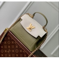 Well Crafted Louis Vuitton LockMe Ever Mini bag in Grained Leather M23075 Green/White 2025