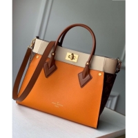 Trendy Design Louis Vuitton On My Side MM Tote Bag in Leather and Monogram Canvas M53823 Orange 2025