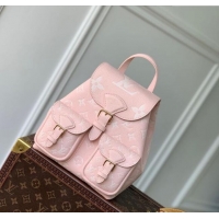 Grade Quality Louis Vuitton Backup Backpack Bag in Bicolor Monogram Empreinte Leather Rose Pink/White Quartz M12987 2025