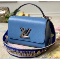 Buy Discount Louis Vuitton Twist MM Bag in Blue Epi Leather M57507 2025