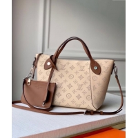 Best Price Louis Vuitton Mahina Hina PM Tote Bag in Monogram Perforated Calfskin M54351 Beige 2025