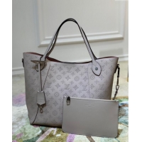 Well Crafted Louis Vuitton Mahina Hina MM Tote Bag in Monogram Perforated Calfskin M54354 Dark Grey 2025