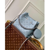 Free Shipping Louis Vuitton Bella Bucket Bag in Mahina Perforated Leather M21144 Light Blue 2025