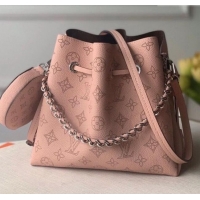 New Design Louis Vuitton Mahina Monogram Perforated Bella Bucket Bag M57068 Light Pink 2025