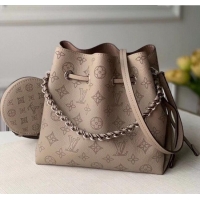 New Fashion Louis Vuitton Mahina Monogram Perforated Bella Bucket Bag M57201 Galet Grey 2025