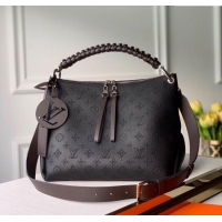 Trendy Design Louis Vuitton Beaubourg Hobo MM Bag in Mahina Perforated Calfskin M56073 Black 2025