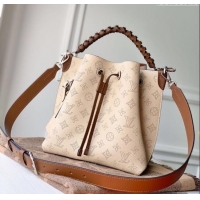 Hot Sell Cheap Louis Vuitton Muria Bucket Bag in Mahina Perforated Leather M55801 Beige 2025