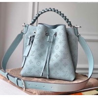 Discount Louis Vuitton Muria Bucket Bag in Mahina Perforated Leather M55906 Light Blue 2025